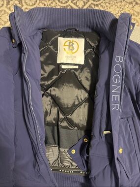 Bogner Women's Navy Ski Jacket with Quilted Interior